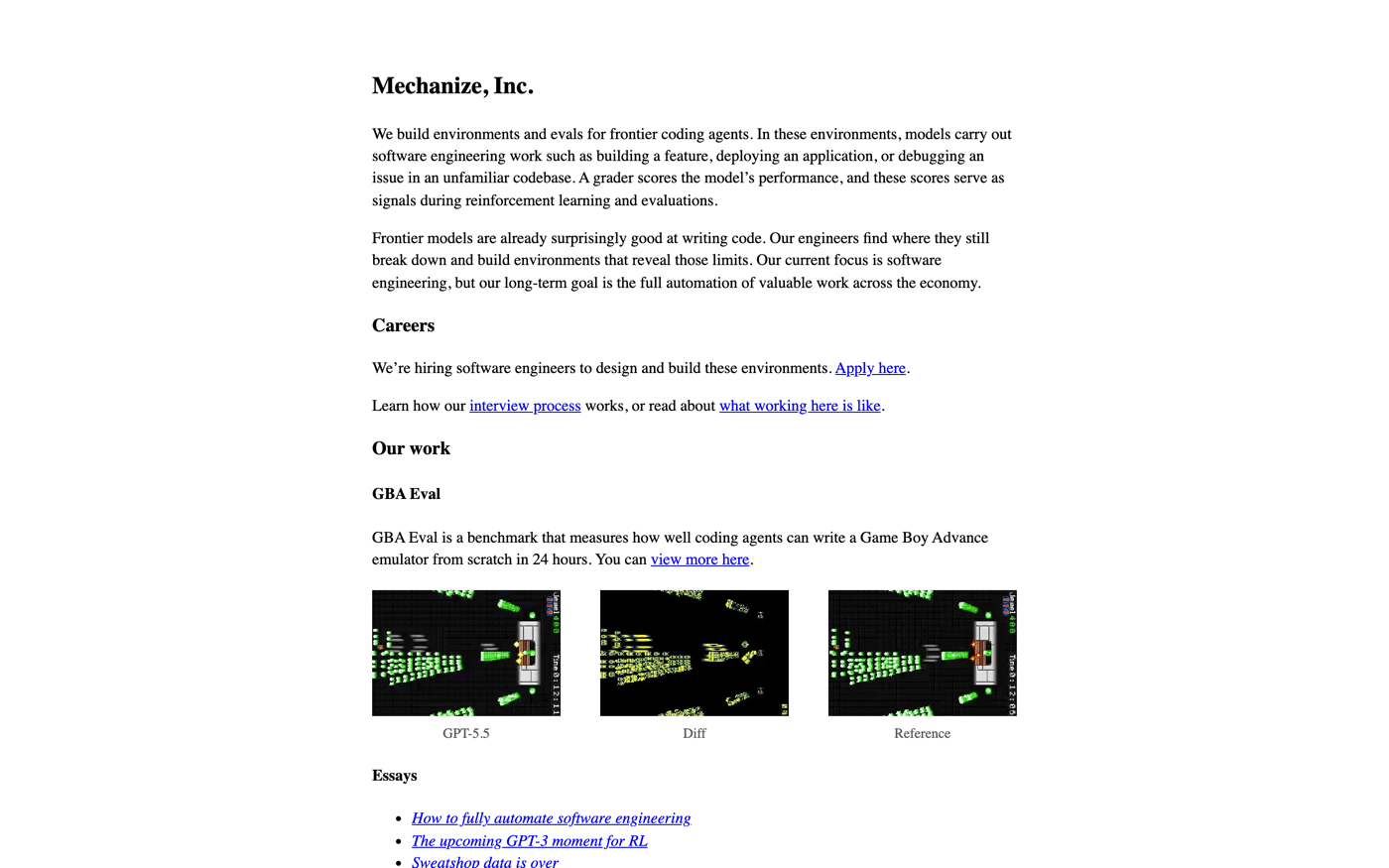 Mechanize manifesto