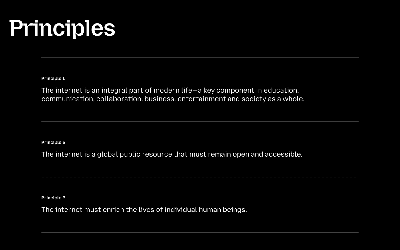 Mozilla manifesto