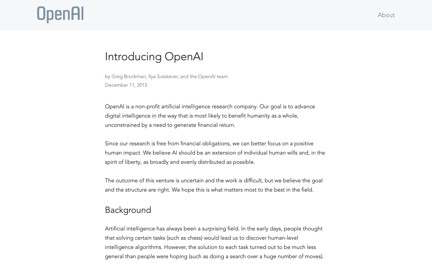 OpenAI manifesto