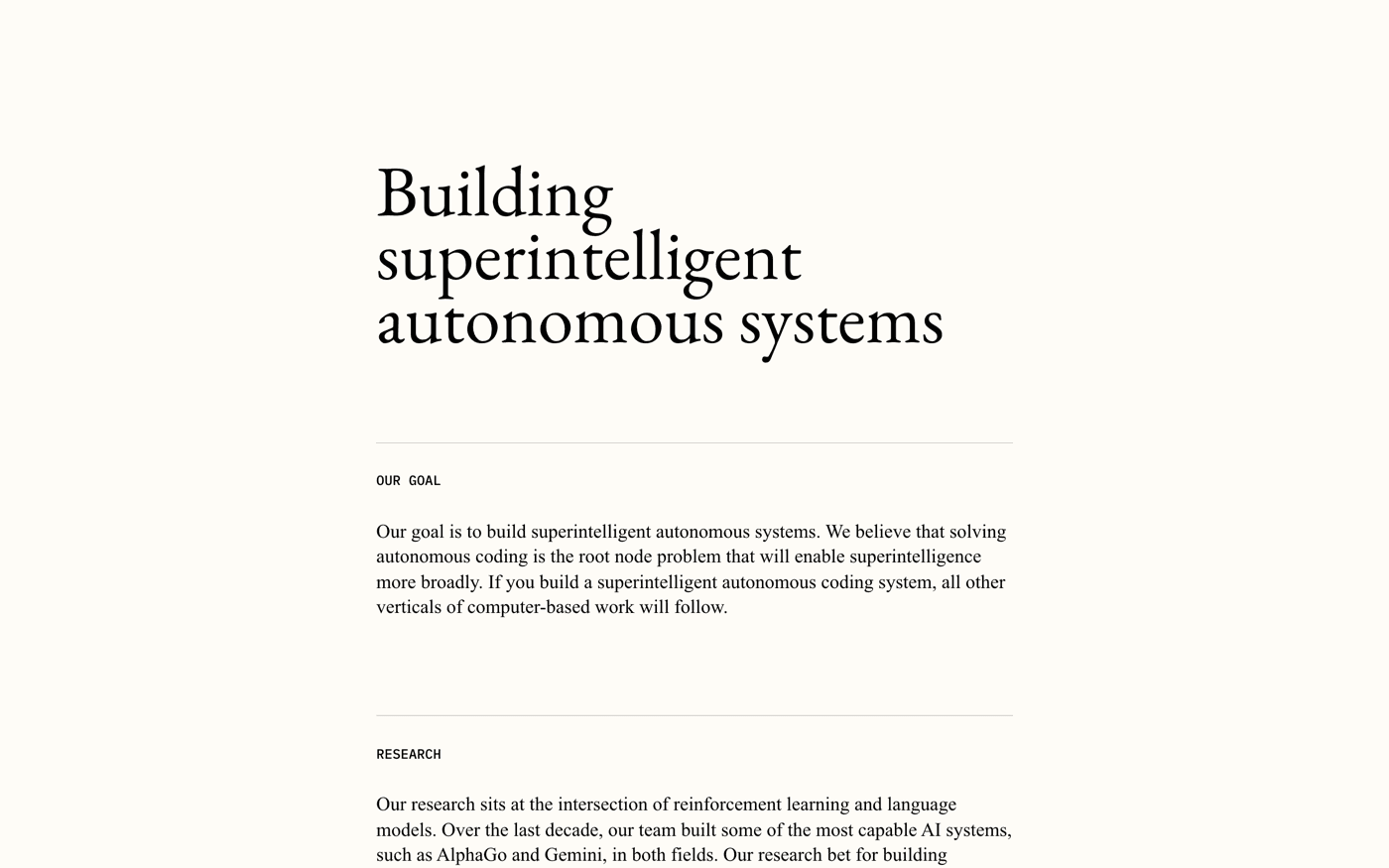 Reflection AI manifesto